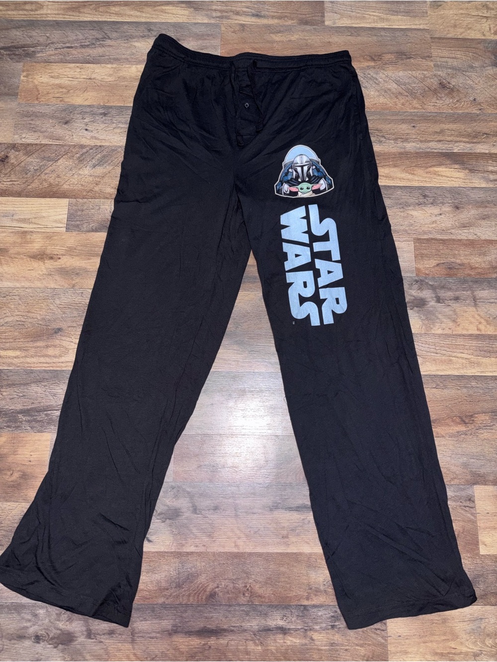 Star Wars Black Men’s Pajama Pants 2XLwith Star Wars Mandolorian & Grogu Graphic
